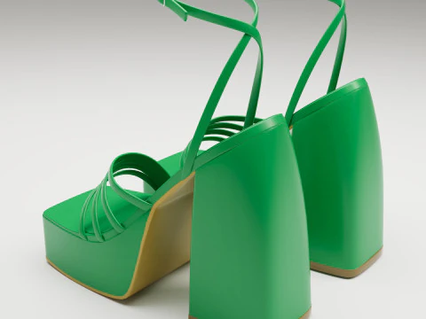Heels prettylittlething Green 3D Model