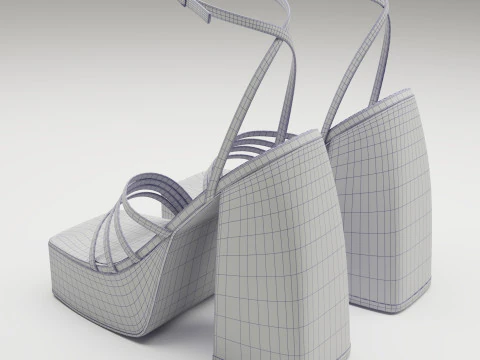 Heels prettylittlething Green 3D Model