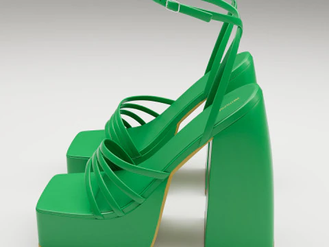 Heels prettylittlething Green 3D Model