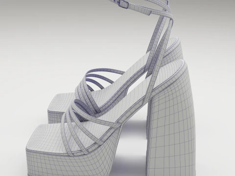 Heels prettylittlething Green 3D Model