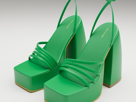 Heels prettylittlething Green Modelo 3D