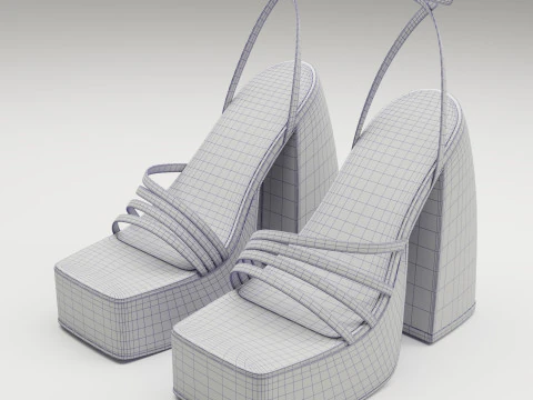 Heels prettylittlething Green 3D Model