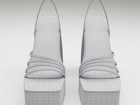 Heels prettylittlething Green 3D Model