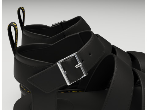 Blaire Hydro Leather Strap Sandals Dr Martens Model 3D