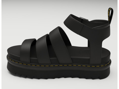 Blaire Hydro Leather Strap Sandals Dr Martens Model 3D
