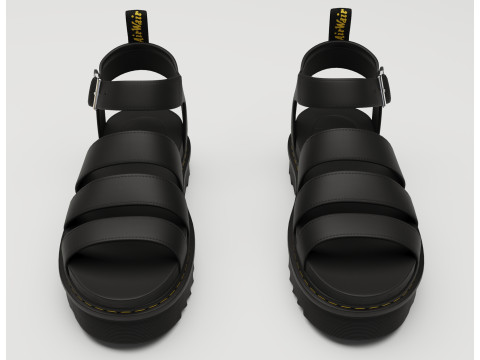 Blaire Hydro Leather Strap Sandals Dr Martens Model 3D