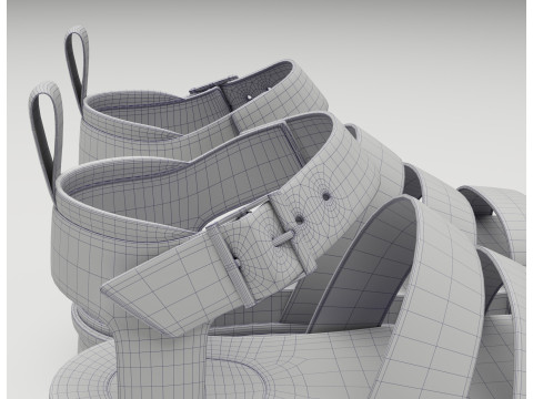 Blaire Hydro Leather Strap Sandals Dr Martens Model 3D