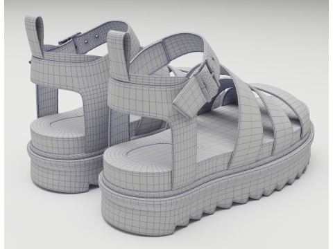 Blaire Hydro Leather Strap Sandals Dr Martens Model 3D