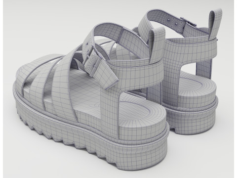 Blaire Hydro Leather Strap Sandals Dr Martens Model 3D