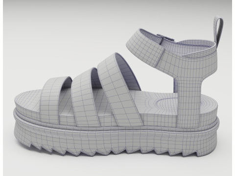 Blaire Hydro Leather Strap Sandals Dr Martens Model 3D
