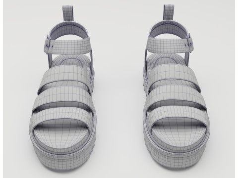Blaire Hydro Leather Strap Sandals Dr Martens Model 3D