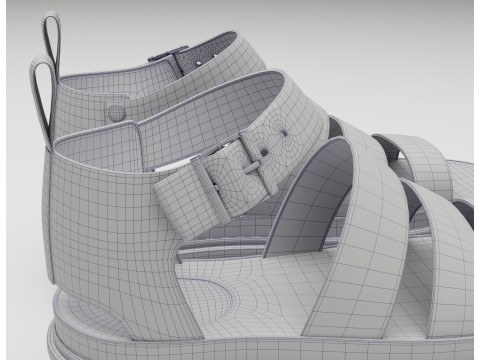 Strap Sandals Dr Martens Black Model 3D