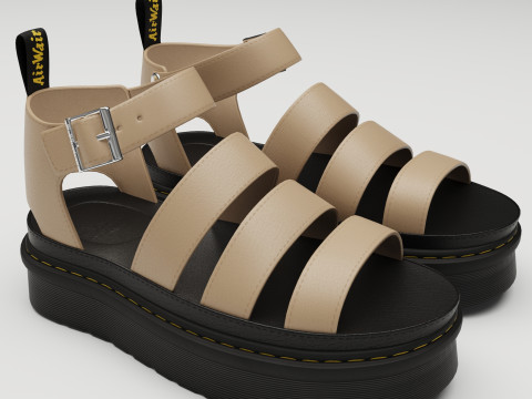 Strap Sandals Dr Martens 3D Model