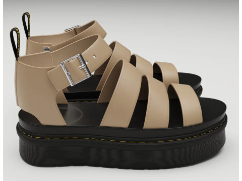 Strap Sandals Dr Martens 3D Model