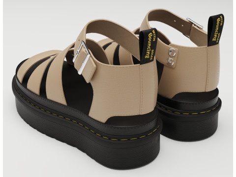 Strap Sandals Dr Martens Model 3D