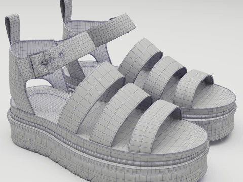 Strap Sandals Dr Martens 3D Model