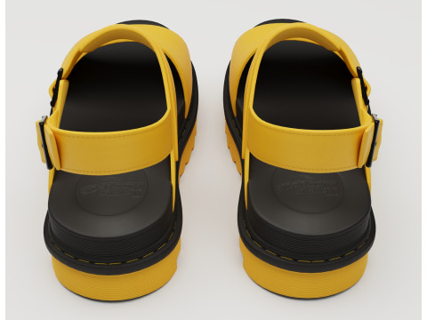Sandals Dr Martens yellow 3D Model