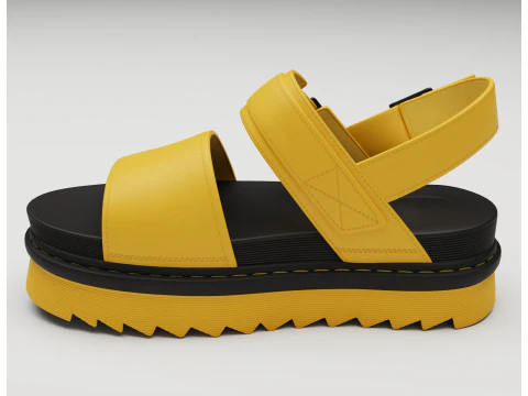 Sandals Dr Martens yellow 3D Model