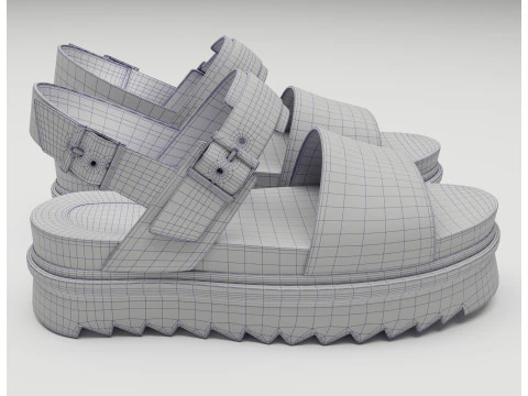 Sandals Dr Martens yellow 3D Model