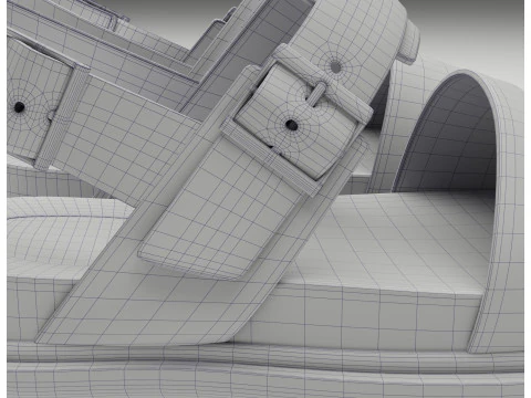 Sandals Dr Martens yellow 3D Model