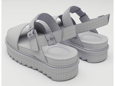 Sandals Dr Martens yellow 3D Model