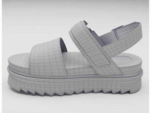 Sandals Dr Martens yellow 3D Model