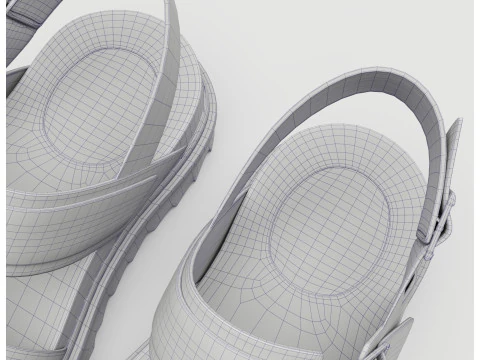 Sandals Dr Martens yellow 3D Model