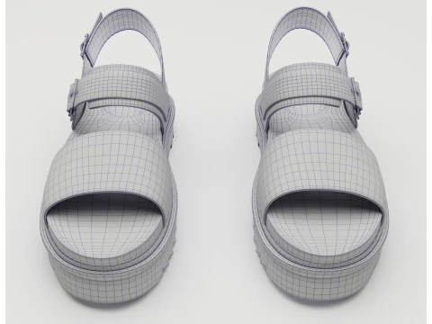 Sandals Dr Martens yellow 3D Model
