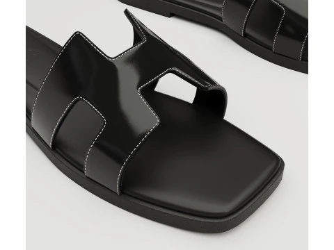 Sandals Hermes Paris black 3D Model