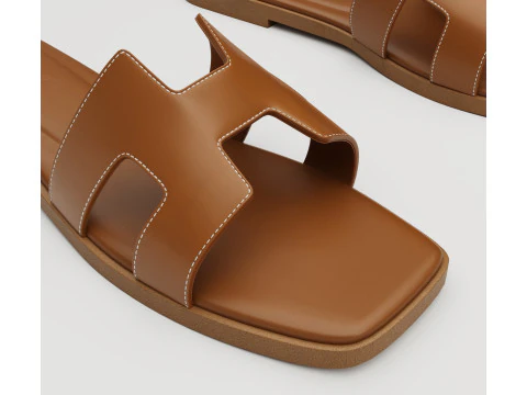Sandals Hermes Paris brown 3D Model