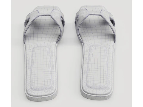 Sandals Hermes Paris brown 3D Model