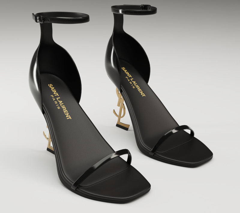 Saint Laurent heels glossy and mate 3D 模型 .c4d .max .obj .3ds .fbx .stl .blend 