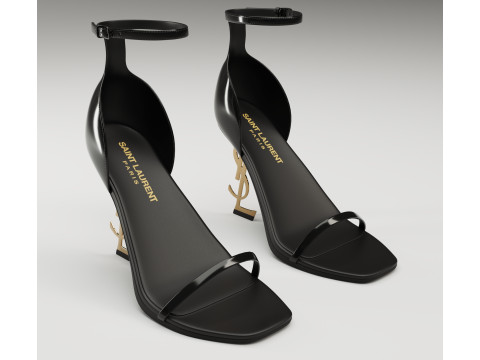 Saint Laurent heels glossy and mate Modèle 3D