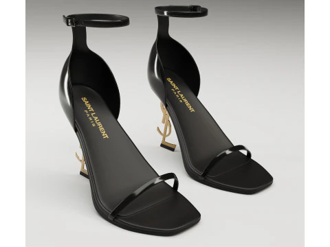 Saint Laurent topuklu parlak ve mat 3D Model