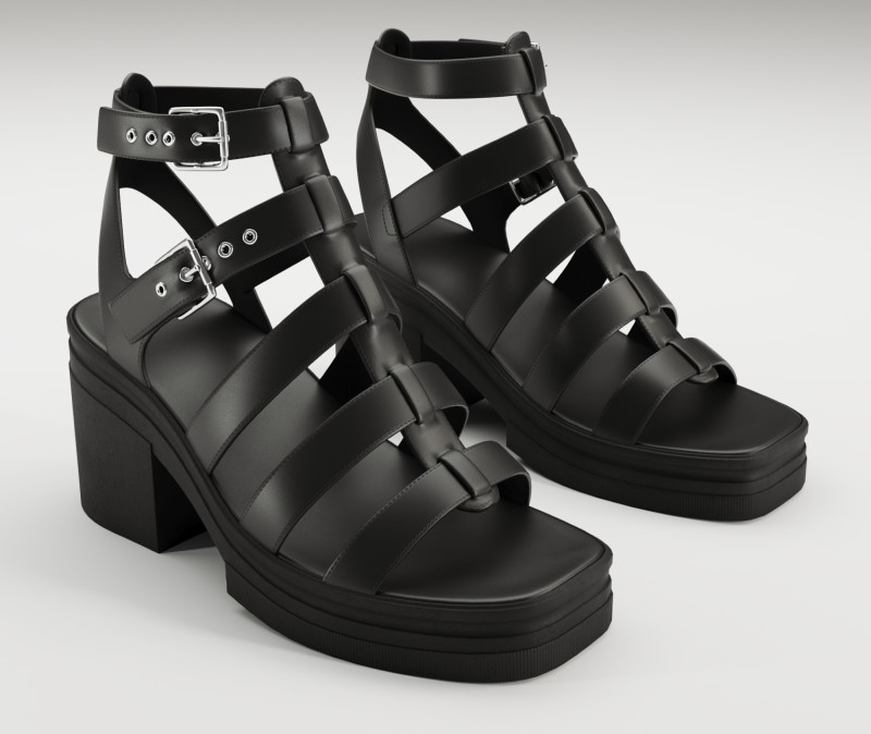 Highway chunky mid sandals Asos design 3D Model .c4d .max .obj .3ds .fbx .stl .blend 