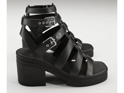 Sandalias medias gruesas Highway Dise&ntilde;o de Asos Modelo 3D