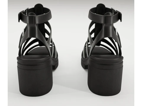 Sandalias medias gruesas Highway Dise&ntilde;o de Asos Modelo 3D