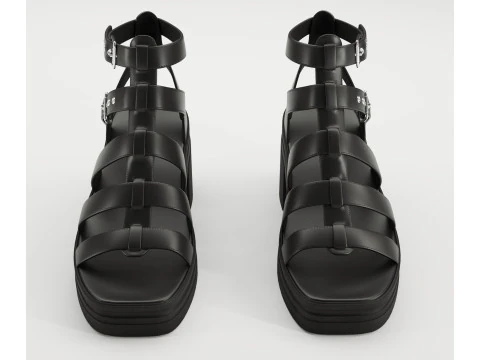 Sandalias medias gruesas Highway Dise&ntilde;o de Asos Modelo 3D