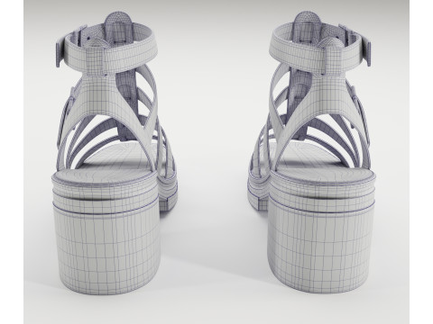 Highway chunky mid sandals Asos design 3D Model