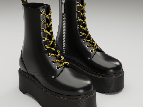 Dr Martens Jadon Max Platform Boots Modelo 3D