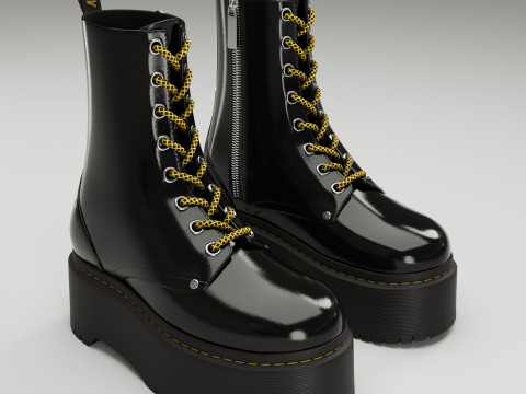 Dr Martens Jadon Max Platform Boots 3D 모델
