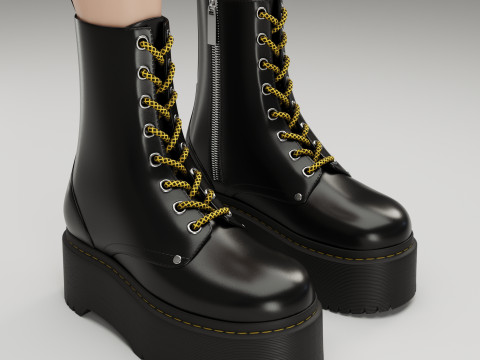 Dr Martens Jadon Max Platform Boots 3D 모델