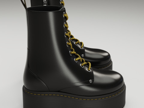 Dr Martens Jadon Max Platform Boots 3D 모델