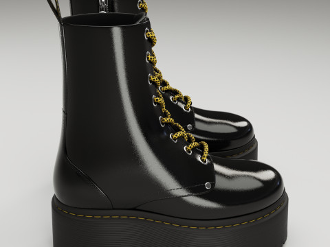 Dr Martens Jadon Max Platform Boots 3D 모델