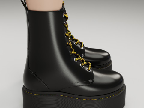 Dr Martens Jadon Max Platform Boots 3D 모델