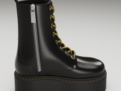 Dr Martens Jadon Max Platform Boots 3D 모델