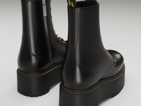 Dr Martens Jadon Max Platform Boots 3D 모델