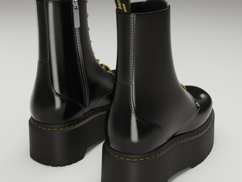 Dr Martens Jadon Max Platform Boots 3D 모델