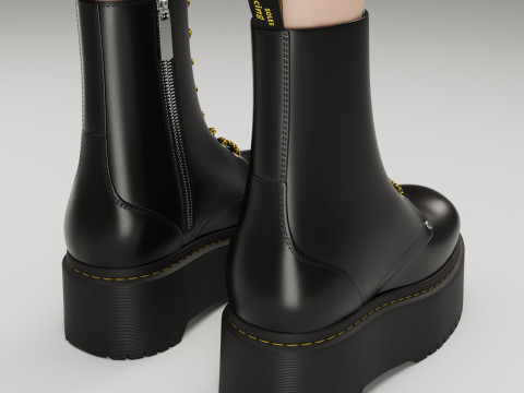 Dr Martens Jadon Max Platform Boots 3D 모델