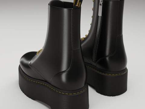 Dr Martens Jadon Max Platform Boots 3D 모델